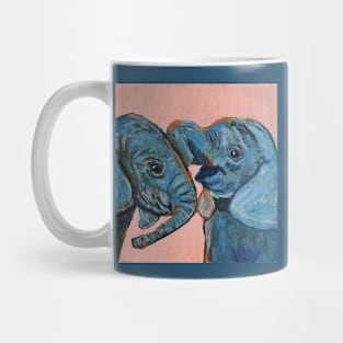 Two playful baby elephants Mug